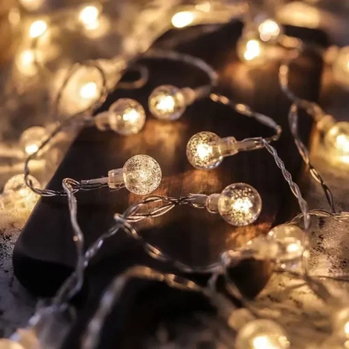 1.5M Pentagram Snowflake LED String Light Garland Merry Christmas Party Home Warm Atmosphere Decorations Happy New Year 2024 - Image 4