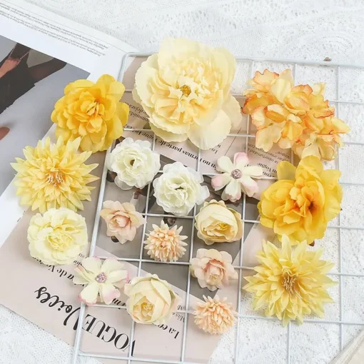 Rose Artificial Flowers Set Peony Fake Flowers For Home Decor Wedding Marriage Decorations Ornaments Bouquet Garland Accessories - Image 2