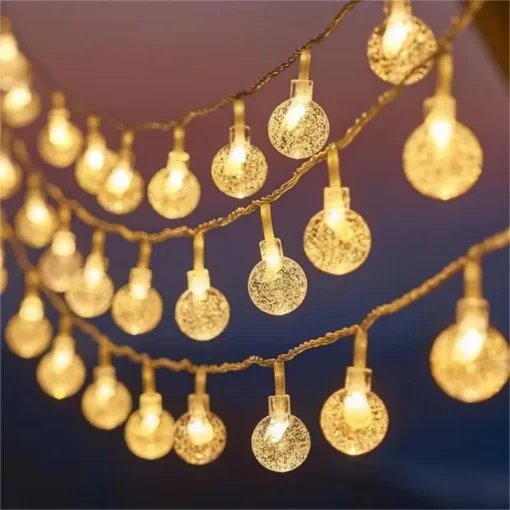 1.5M Pentagram Snowflake LED String Light Garland Merry Christmas Party Home Warm Atmosphere Decorations Happy New Year 2024 - Image 3