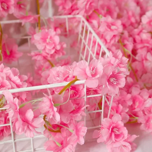 Pink Sakura Artificial Flowers Garland Cherry Blossoms Vines Garden Arch Decor Fake Flower Garland Wedding Party Home Decoration - Image 3