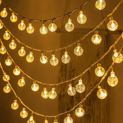 1.5M Pentagram Snowflake LED String Light Garland Merry Christmas Party Home Warm Atmosphere Decorations Happy New Year 2024 - Image 6
