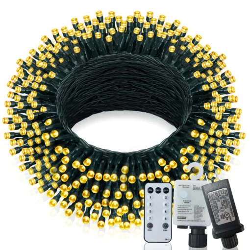 Christmas Lights Outdoor, 197 FT 580 LED Christmas Decorations Lights/Waterproof String Fairy Lights Plug in with 8 Modes and Ti - Image 5