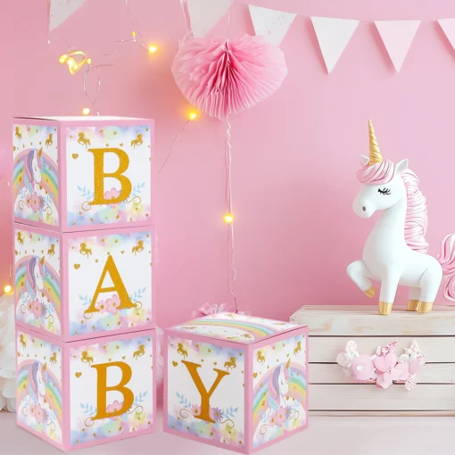 Rainbow Unicorn Disposable Tableware Happy 1st Birthday Party Decorations Kids Favors Gifts Unicorn Baby Shower Girls Supplies - Image 4