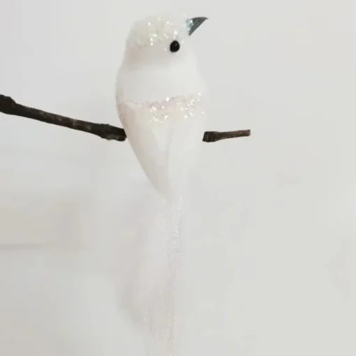 2025 Home 3Pcs Artificial Red Birds Imitation Birds Clip-On Cardinals Feathered Birds Christmas Tree Ornament Foam Xmas Garden - Image 3