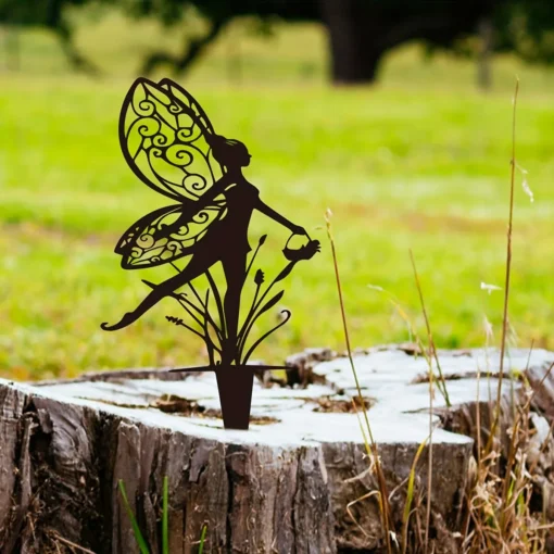 Garden Fairy Metal Outdoor Decor for Your Patio and Lawn - Image 3